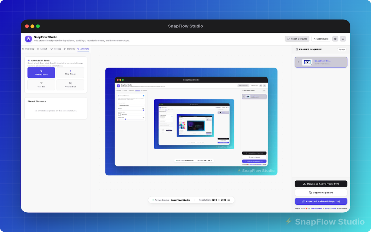Annotation and drawing tools screen